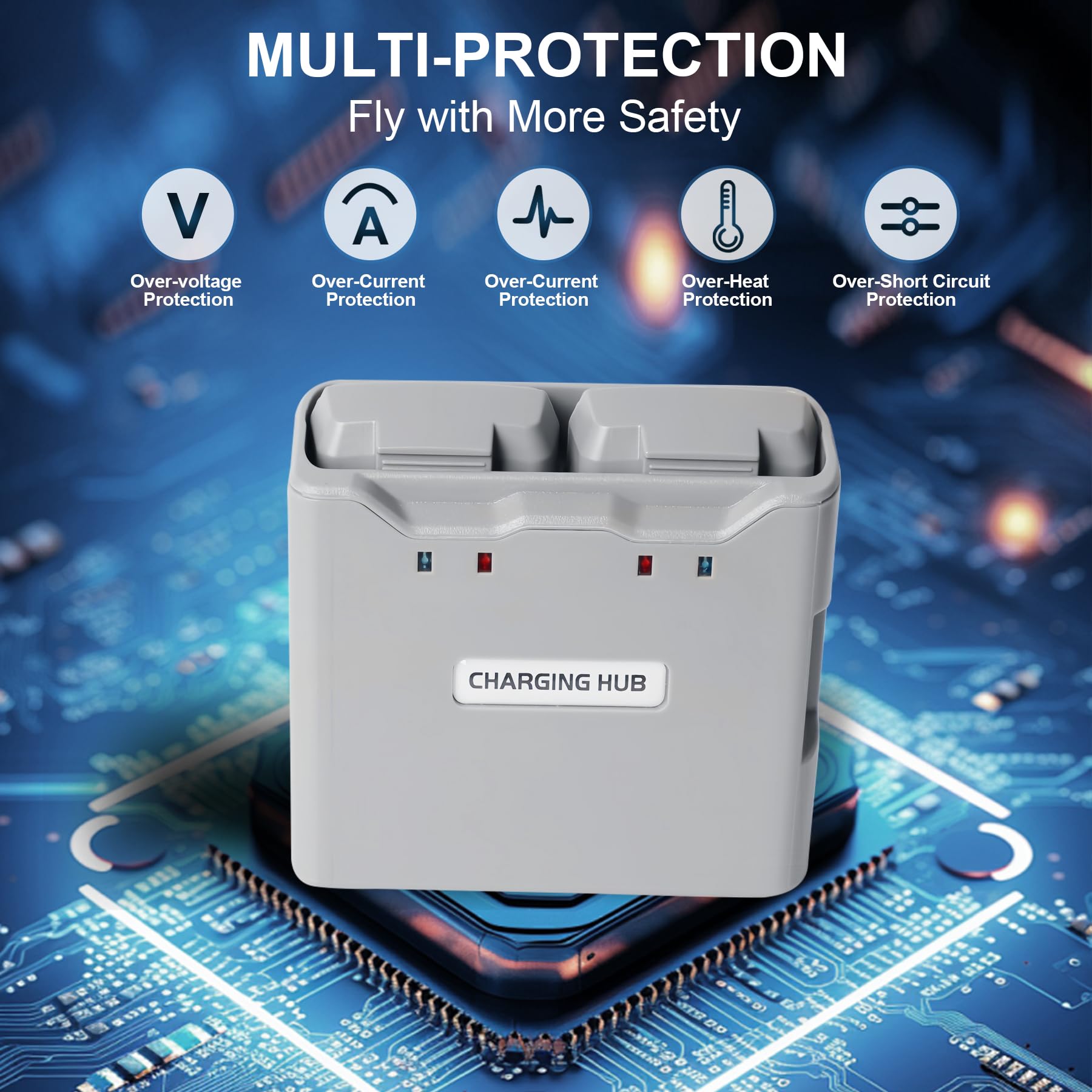 Cargador Bidireccional Para Batería DJI Flip – Hub De Carga Vertical Con Función De Banco De Energía, Compatible Con Accesorios Flip, Carga Y Almacena El Dron, Ahorra Espacio