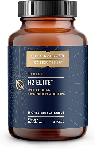 Quicksilver Scientific H2 Elite Tablets - Aditivo para agua de hidrógeno molecular de alta dosis para soporte energético, perfecto para contenedores