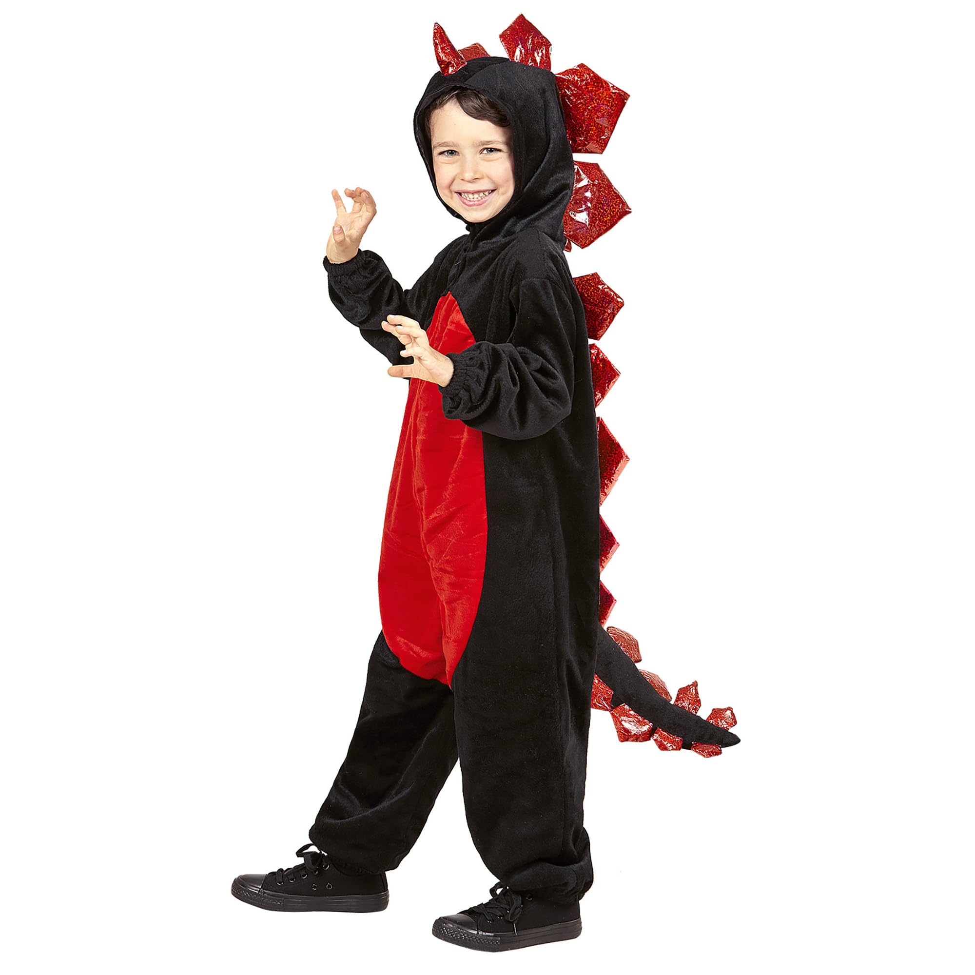 Widmann 96863 Black Dragon Kids Costume 128