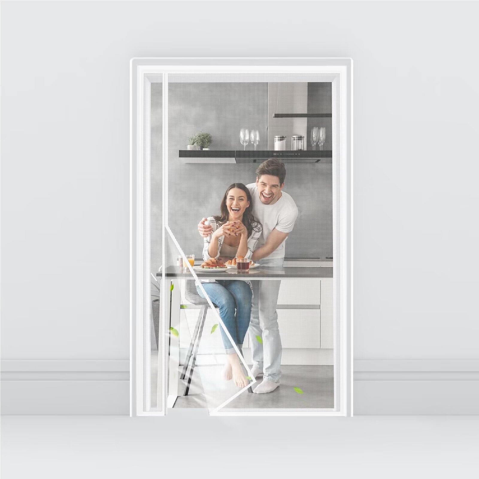 Moustiquaire porte fenêtre anti insecte avec aimant 95x185cm