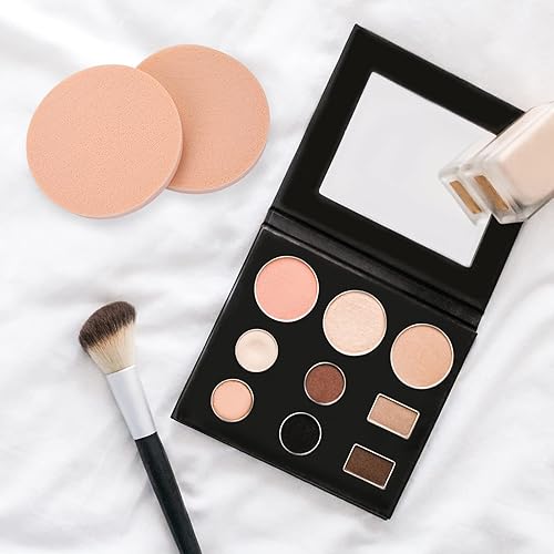 Miniatura 6 de Molain Juego de esponjas redondas, 12 esponjas de espuma de polvo facial de 2.2 pulgadas para maquillaje líquido de base, limpieza facial