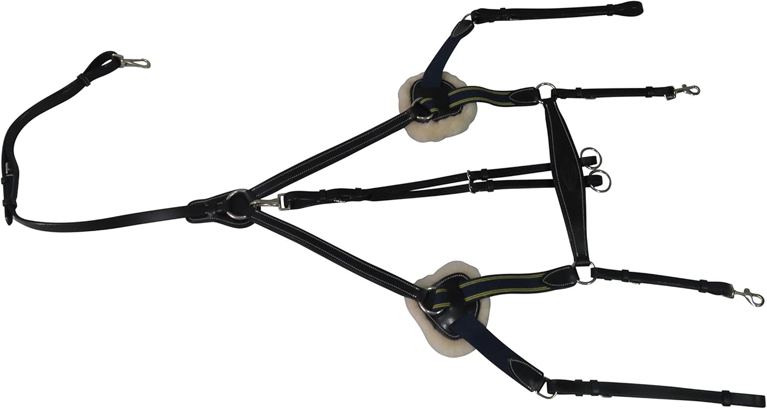 Henri de Rivel Pro 5 Point Elastic Breastplate Martingale with Running Attachment