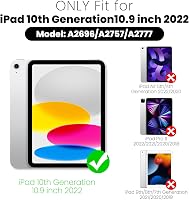 SEYMAC iPad 11/10 Generációs Tok (2025/2022) - Ütésálló Védőtok Automatikus Alvás/Ébresztés Funkcióval, Kártyatartóval, Állvánnyal és Tollta 8