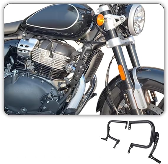 Motorbike Engine Guards For Royal For Enfield For Super For Meteor 650 2022-2025 Motorcycle Engine Guard Crash Bars Frame Protector With Highway Pegs