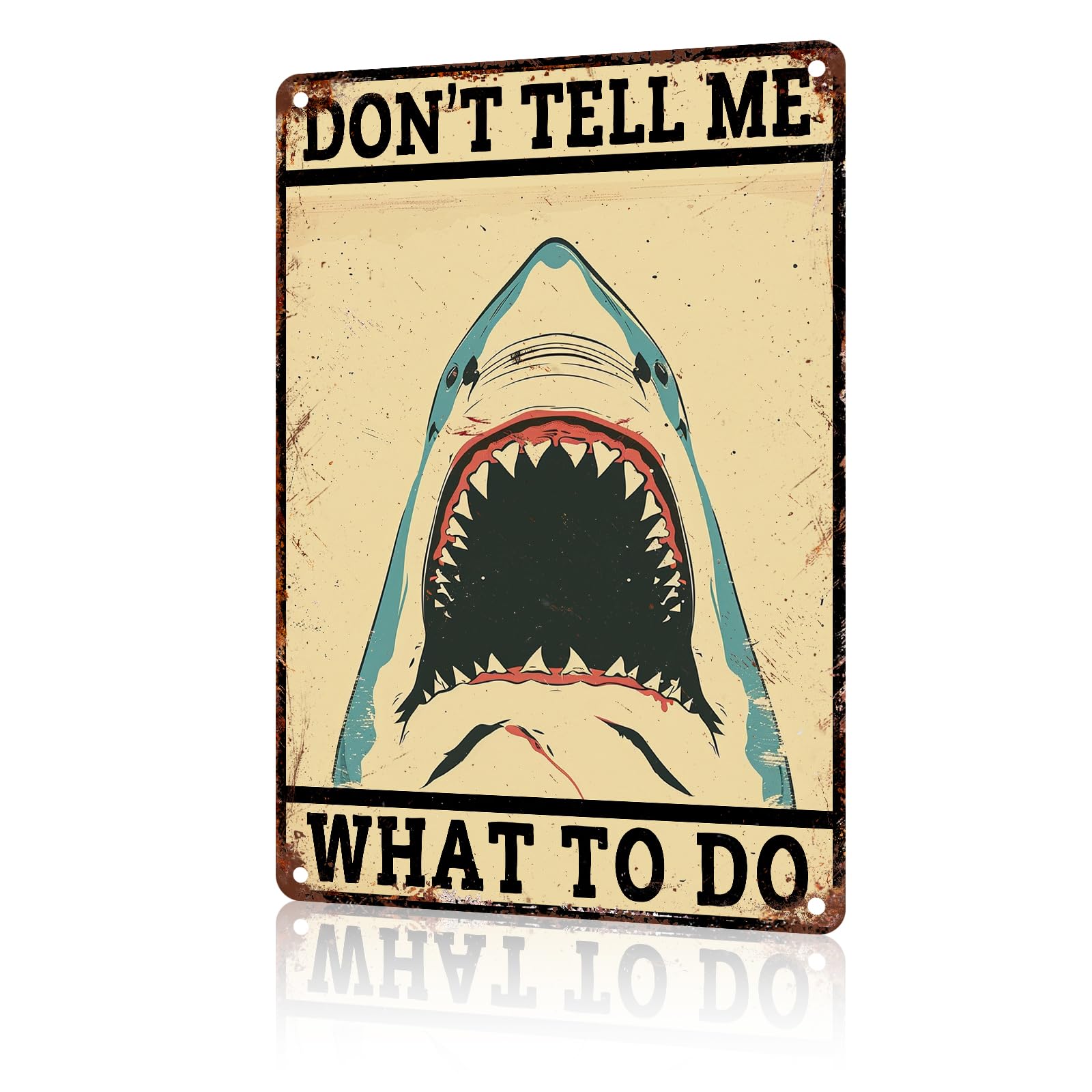 Anceky Aluminum Metal Signs Don't Tell Me What To Do Tin Sign for Home Kitchen Retro Decor Yard Garden Outdoor 12×8 Inch