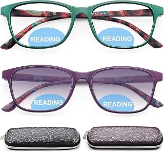 Bifocal Reading Glasses Blue Light Blocking PACK-2 Anti Glare Computer Readers Women Men Magnifying Eyeglasses