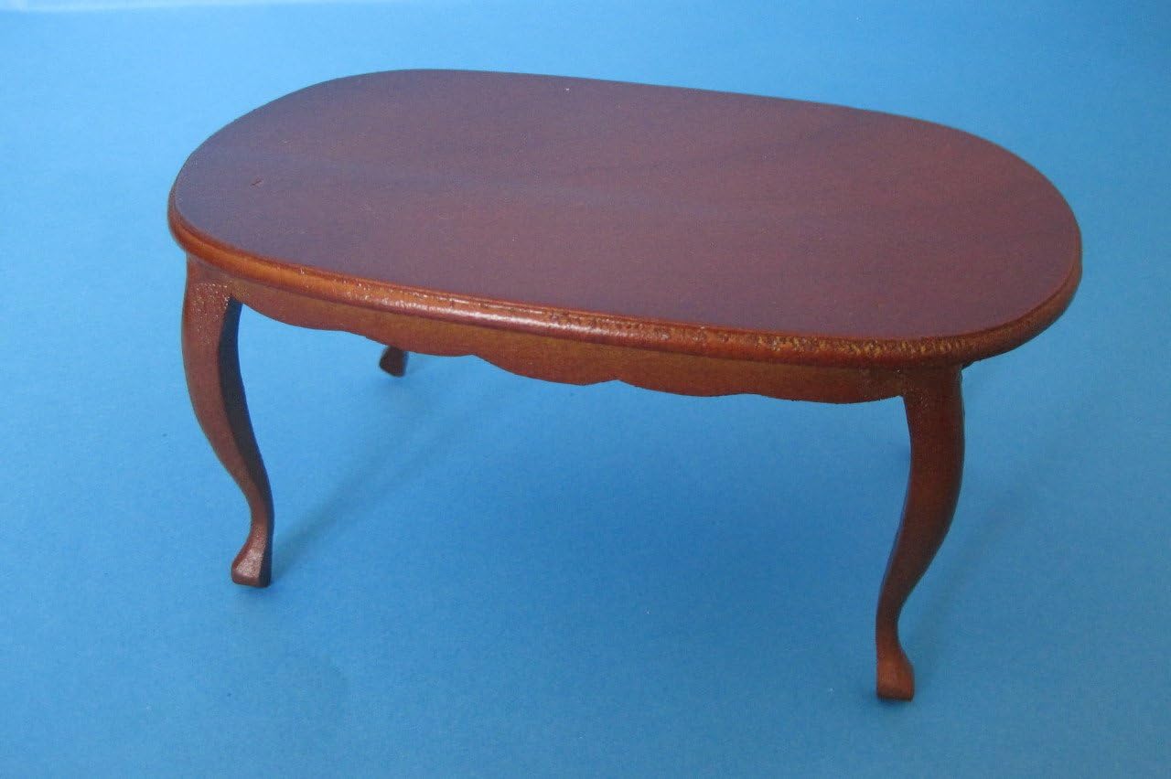 Creal 27547 miniature dining table oval wood color walnut
