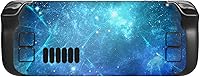 Vista 7 de Conjunto completo de piel PlayVital para LCD de Steam Deck, calcomanías adhesivas para Steam Deck OLED - Nebulosa Azul