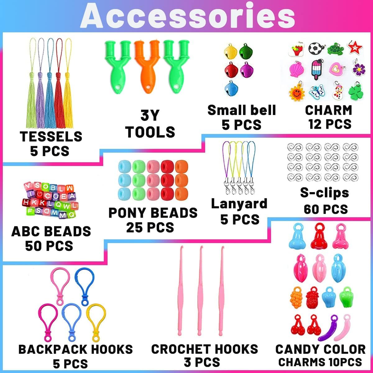 Nestling Kit Elastici per Braccialetti, 2500+ DIY Loom Nastri, 32 Colori Per Creare Gioielli, Perline, Regalo Giocattolo