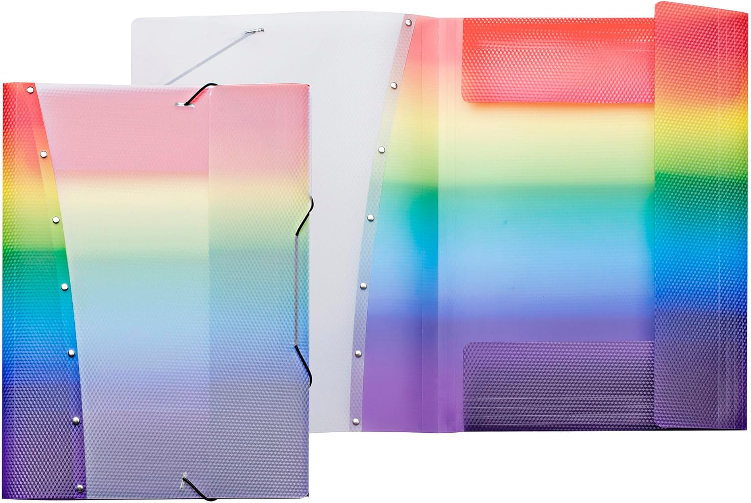 VELOFLEX Rainbow Diamond 4432404 Portfolio Folder, DIN A3, with Elastic Band, Durable, Polypropylene Juris Folder