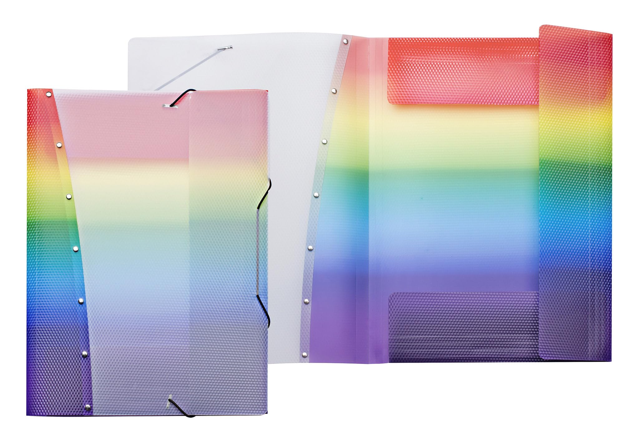 VELOFLEX Rainbow Diamond 4432404 Portfolio Folder, DIN A3, with Elastic Band, Durable, Polypropylene Juris Folder