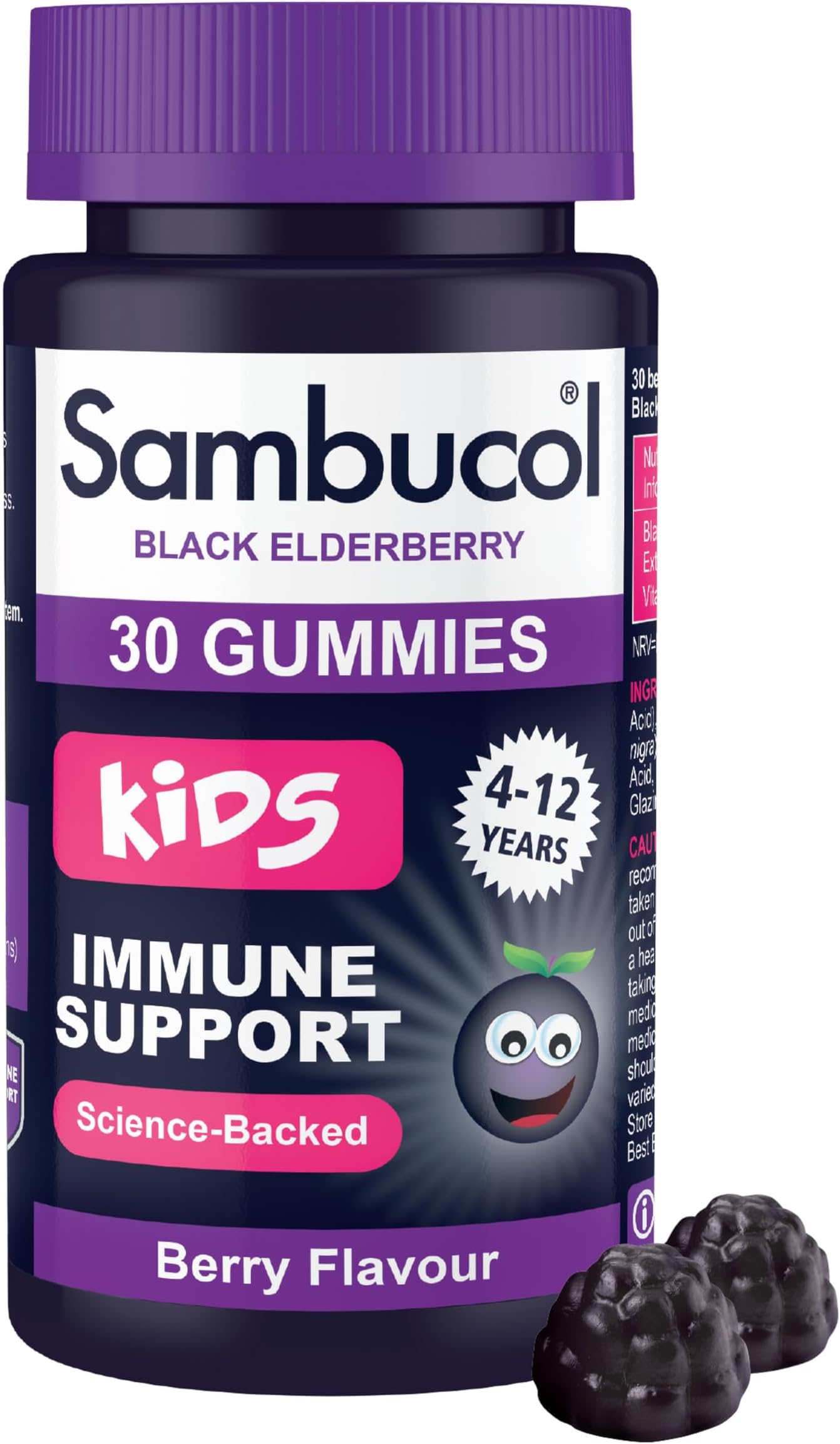 SAMBUCOL KIDS GUMMIES 30'S, 30 Count (Pack of 1)