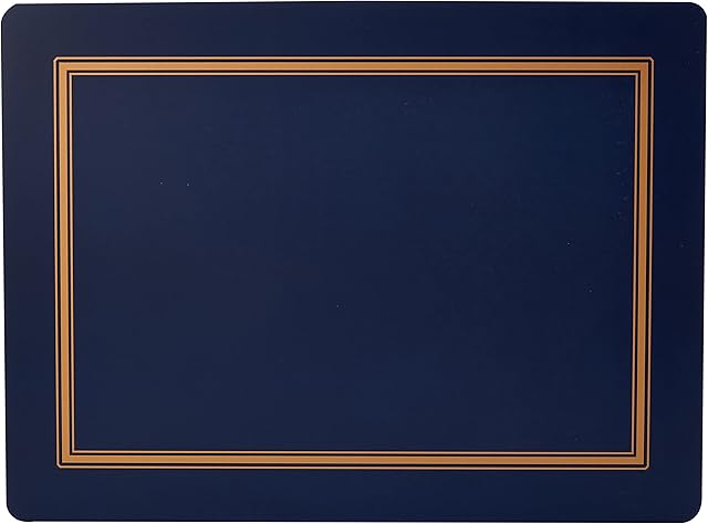 Pimpernel 40.1 x 29.8cm MDF with Cork Back Classic Midnight Placemats, Set of 4, Multi-Colour