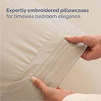 Vista 6 de Juego de sábanas de 4 piezas tamaño California King, cómodo, transpirable y refrescante, ropa de cama de lujo de hotel para mujeres, hombres, niños