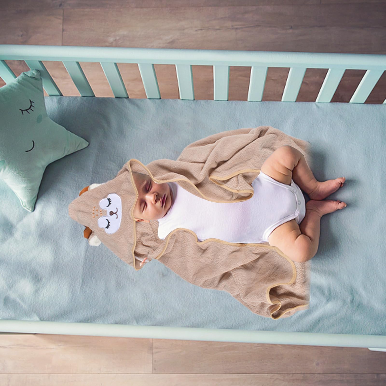 3PCS Serviette de Bain Capuche Bébé, Serviette Bebe, Serviette Bebe Naissance, Drap Serviette de Bain pour Bébé Nouveau-né, Cape de Bain pour Piscine 80 x 80cm Cape De Bain 0-5 Ans