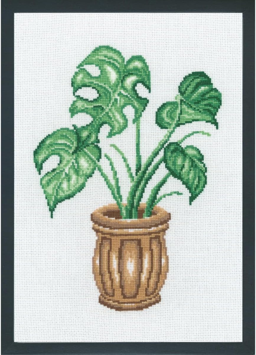 Permin Monstera Counted Cross Stitch Kit
