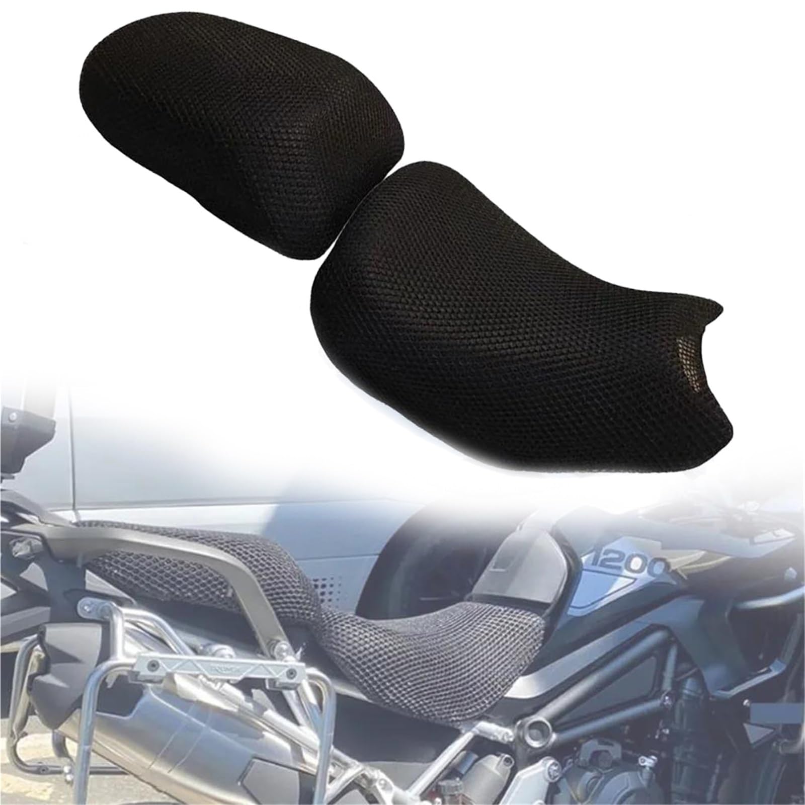 Housse de siège moto Triumph Tiger 1200 en maille 3D