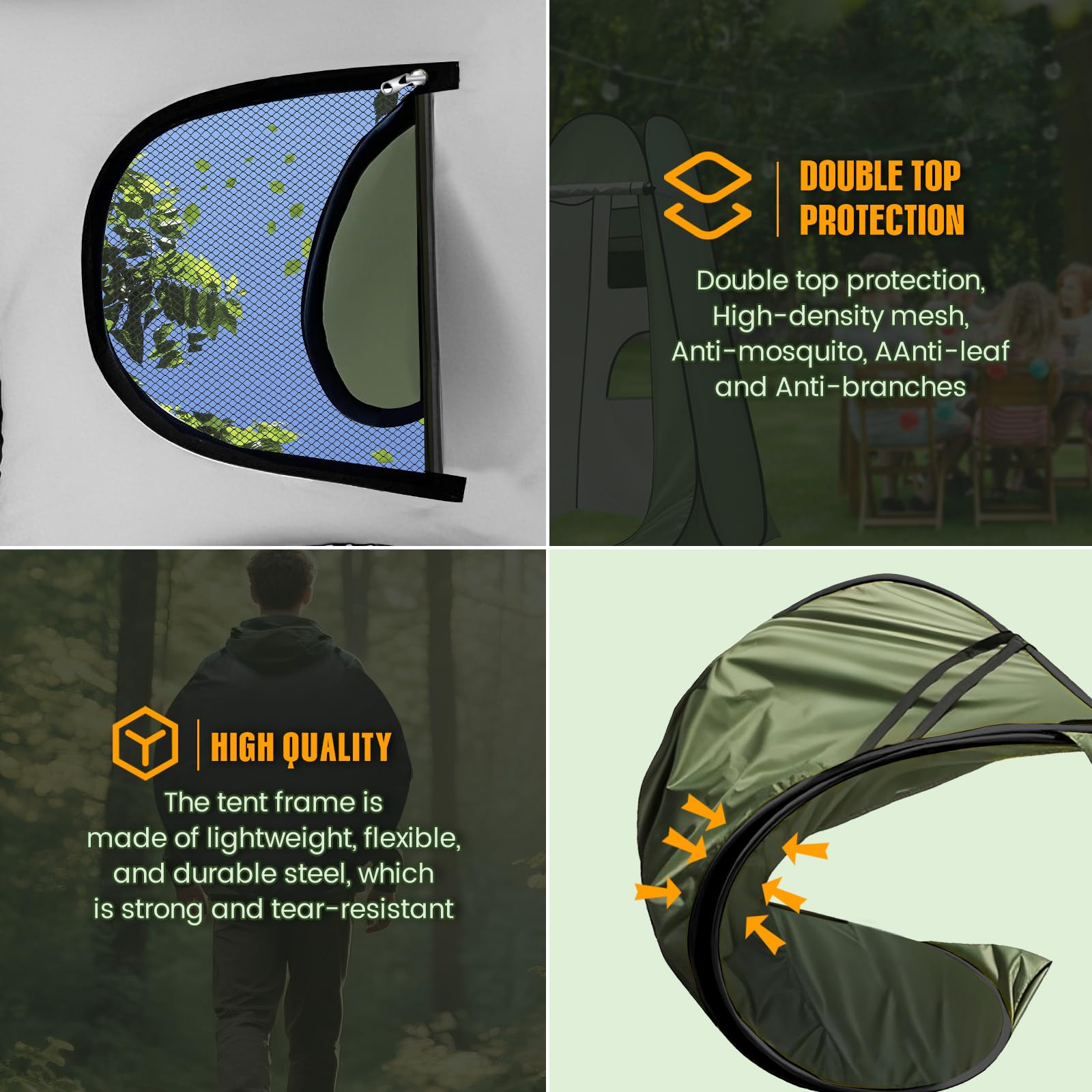 Charmofun Namiot prysznicowy pop-up (Zielony)