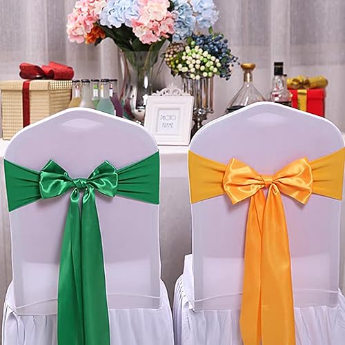Miniatura 7 de 12 caminos de mesa de seda satinada de colores brillantes, bandas de silla de fiesta de otoño multicolor para Acción de Gracias, Navidad, Año Nuevo,