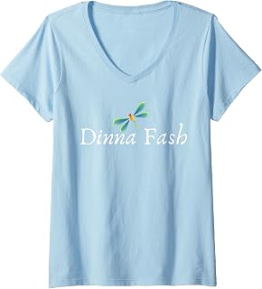 Womens Don't Worry Dinna Fash Dragonfly Scotland V-Neck T-Shirt
