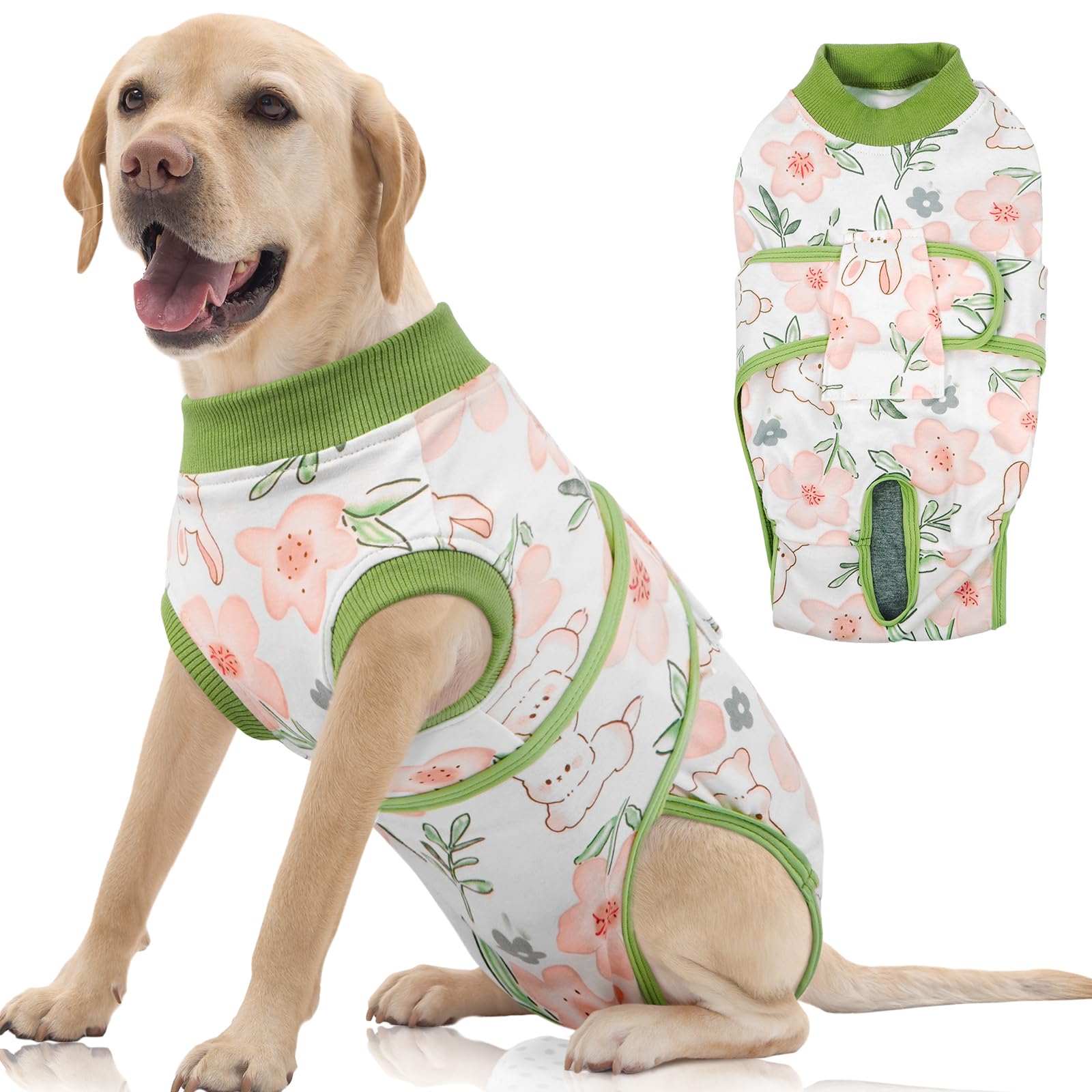 FUAMEY Dog Recovery Suit Male,Dogs Surgery Neuter Suits Puppy Spay Shirts for Female Protect Dog's Skin Anti Licking Abdominal Wounds Doggie Onesie