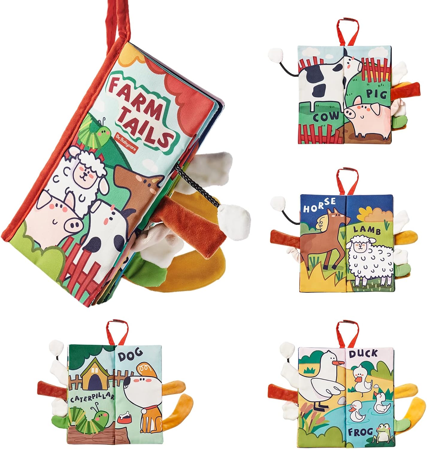 Crinkle Soft Baby Books 06 Months,3D Touch Feel Cloth