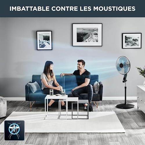 Rowenta Ventilateur sur pied, Imbattable contre les moustiques, Compact, Haute performance, 3 vitesses, Oscillation automatique, Essential+ anti-moustique VU4420F2 - 5