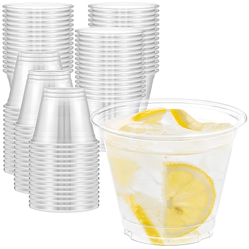 Dealusy 100 Pack 9 oz Clear Plastic Cups