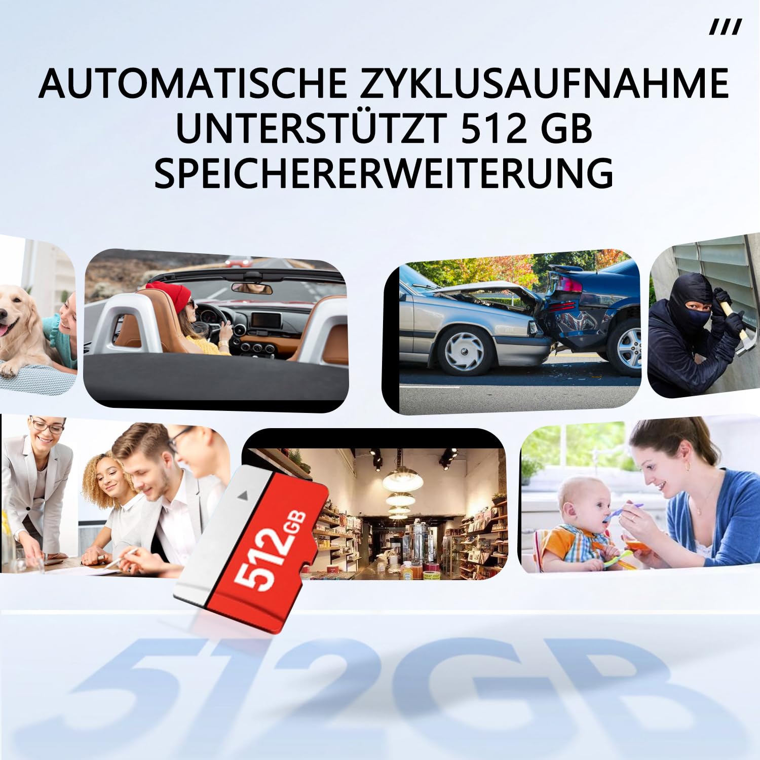 Mini Kamera - Überwachungs Kamera - HD 1080P Innen Kamera - Kontinuierliche Aufzeichnung und Bewegungserkennung, Innen/Büro/Geschäft Kamera, 512 GB kompatibel, ohne Wi-Fi