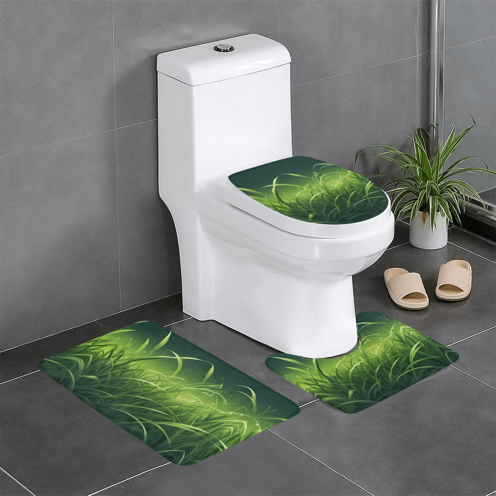 Tapis de sol antidérapants et faciles à nettoyer en lot de 3 pour une salle de bain sécurisée