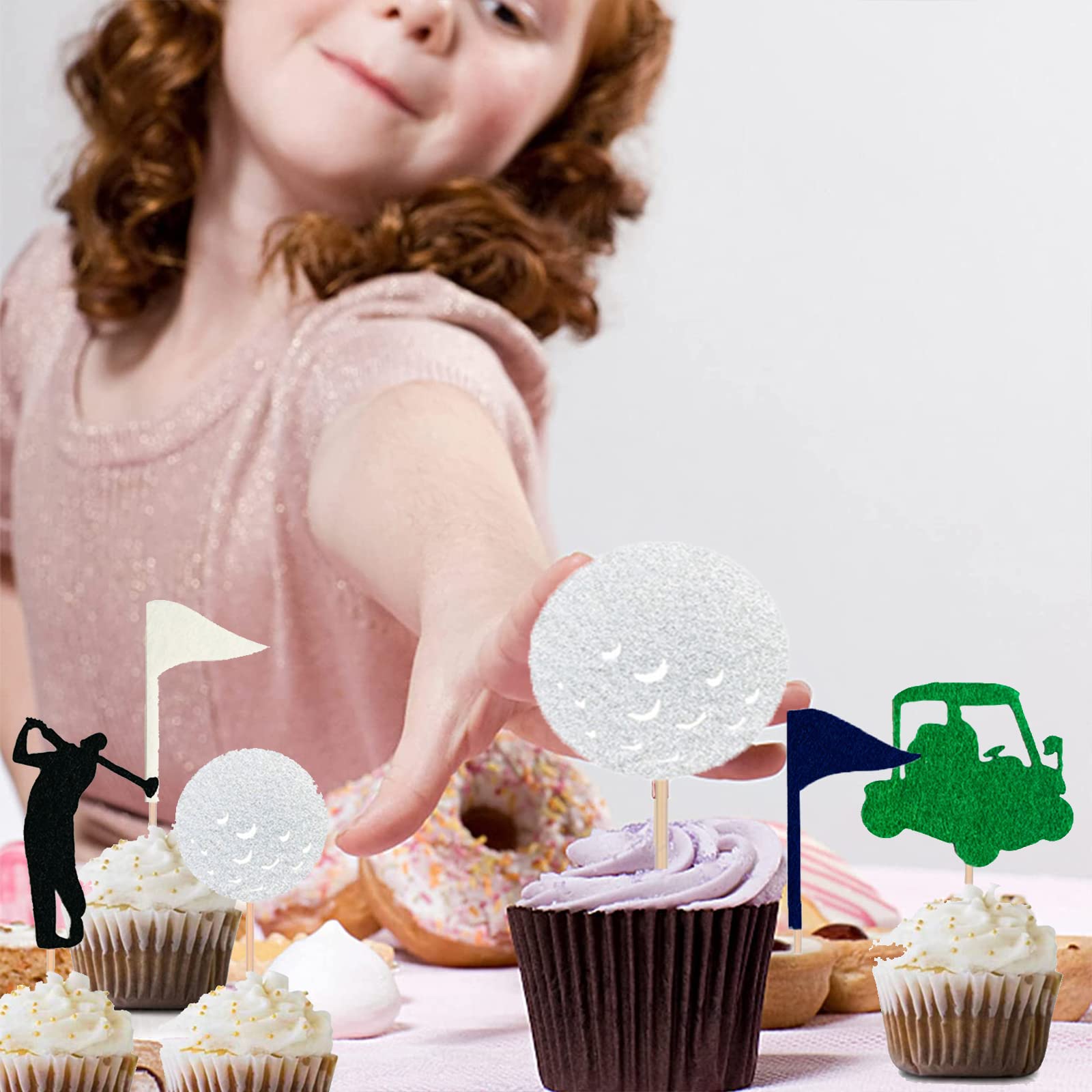 Decorazione Torta A Tema Golf - Topper, Alberi, Pallina E Macchinina Per Feste A Tema - Foto 9