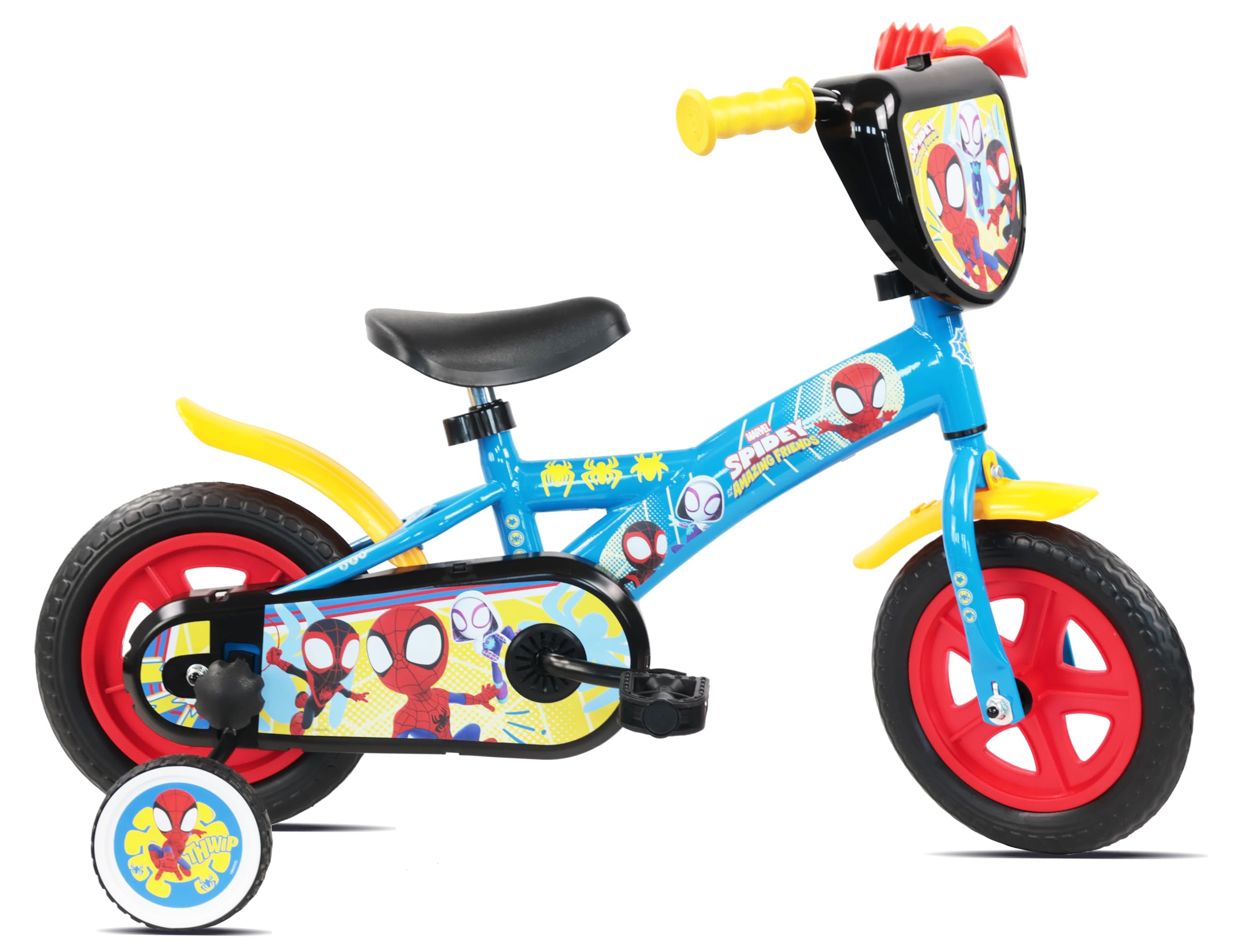 Denver Spidey 12 inch Kids Bicycle with Stabilisers - Red