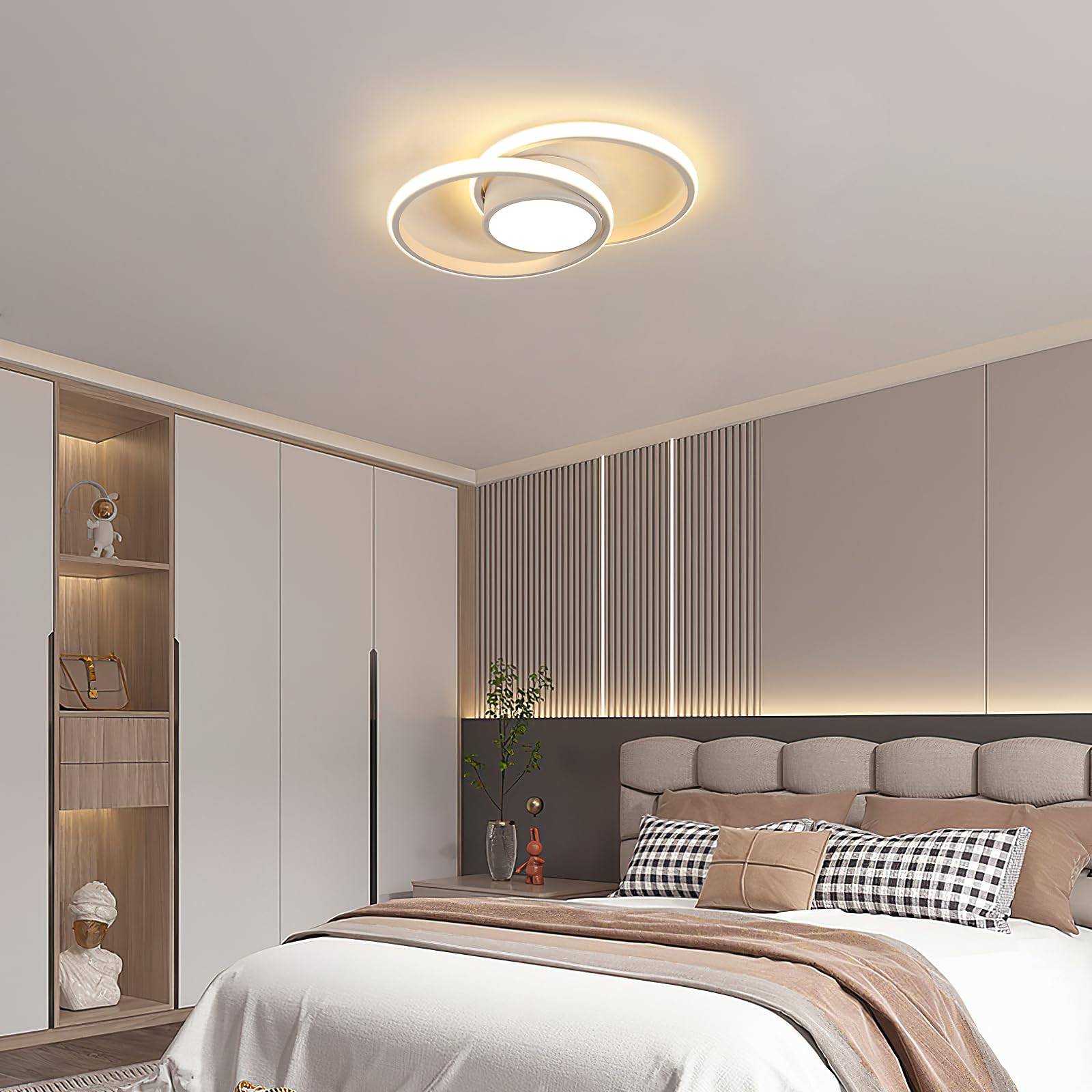 Comely LED Deckenleuchte Modern 42W, 4800LM, 3000K Warmweiß, Rundes Design Ø 40cm – Energieeffiziente Deckenlampe für Schlafzimmer, Badezimmer, Küche, Wohnzimmer & Balkon in Weiß