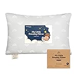 KeaBabies Toddler Pillow 13x18 - Soft Organic Cotton Kids Travel Bed Pillows for Sleeping, School, Nap, Machine Washable, Toddlers 2 to 5, Pillowcase Sold Separately (Gray Rainbow)