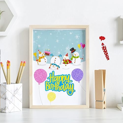 Miniatura 3 de Paquete de 2 plantillas de troqueles de corte de metal para cumpleaños, manualidades, manualidades, álbumes de recortes, troqueles de troqueles de