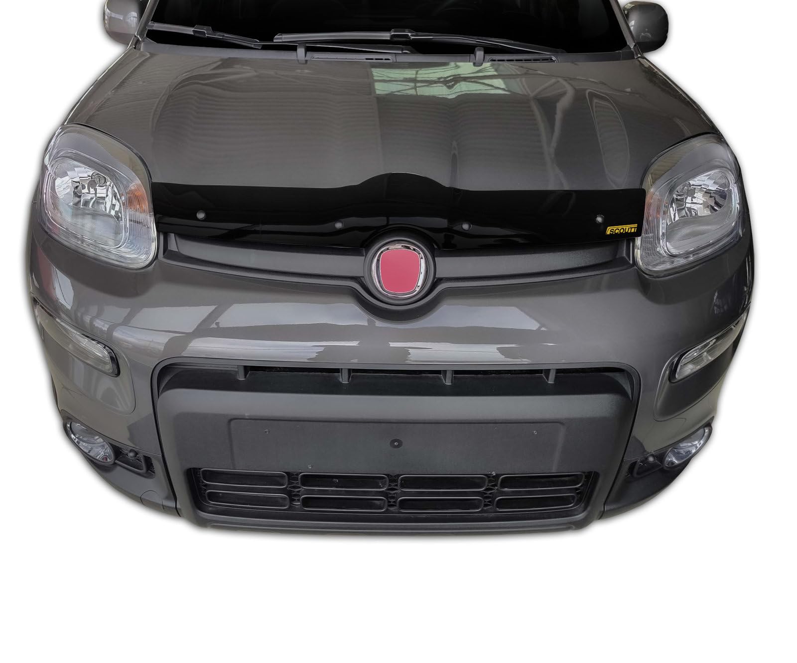 SCOUTT Bra de Capot Déflecteur de Protection pour Fiat Panda 3 2012-2024, Aérodynamique, Assemblage Facile, Aucun Perçage Requis