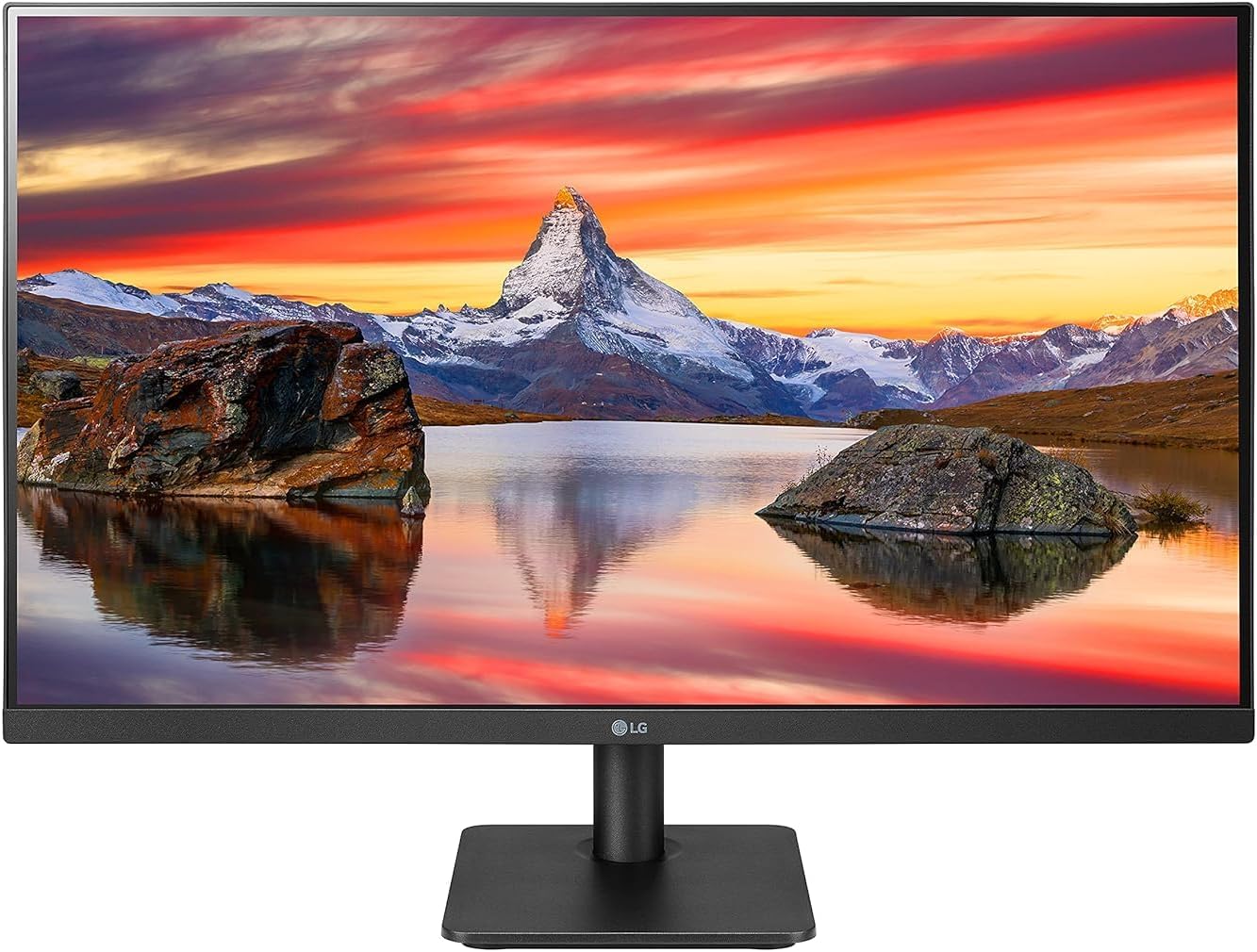 LG 27MP400-B 27” Full HD (FHD) (1920 x 1080) IPS Display with 3-Side Virtually Borderless Design & Mountable Monitor, 75hz, AMD FreeSync and OnScreen Control – Black