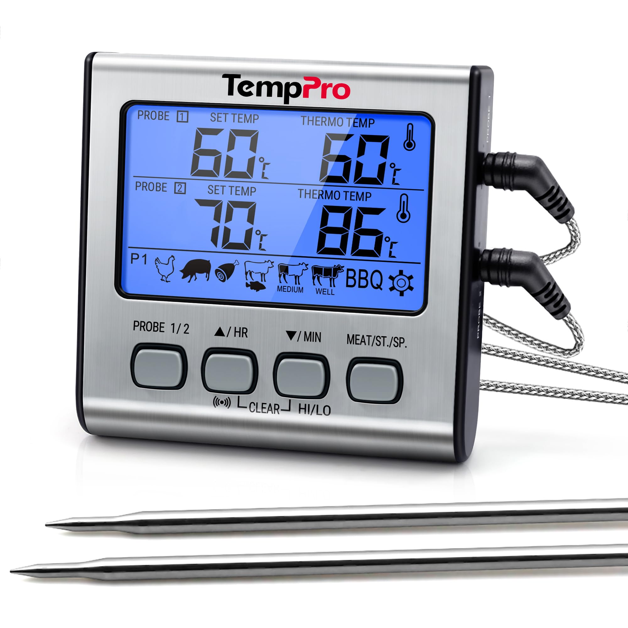 ThermoPro TP17 Digital Meat Thermometer Cooking Grill BBQ Temperature Probes LCD