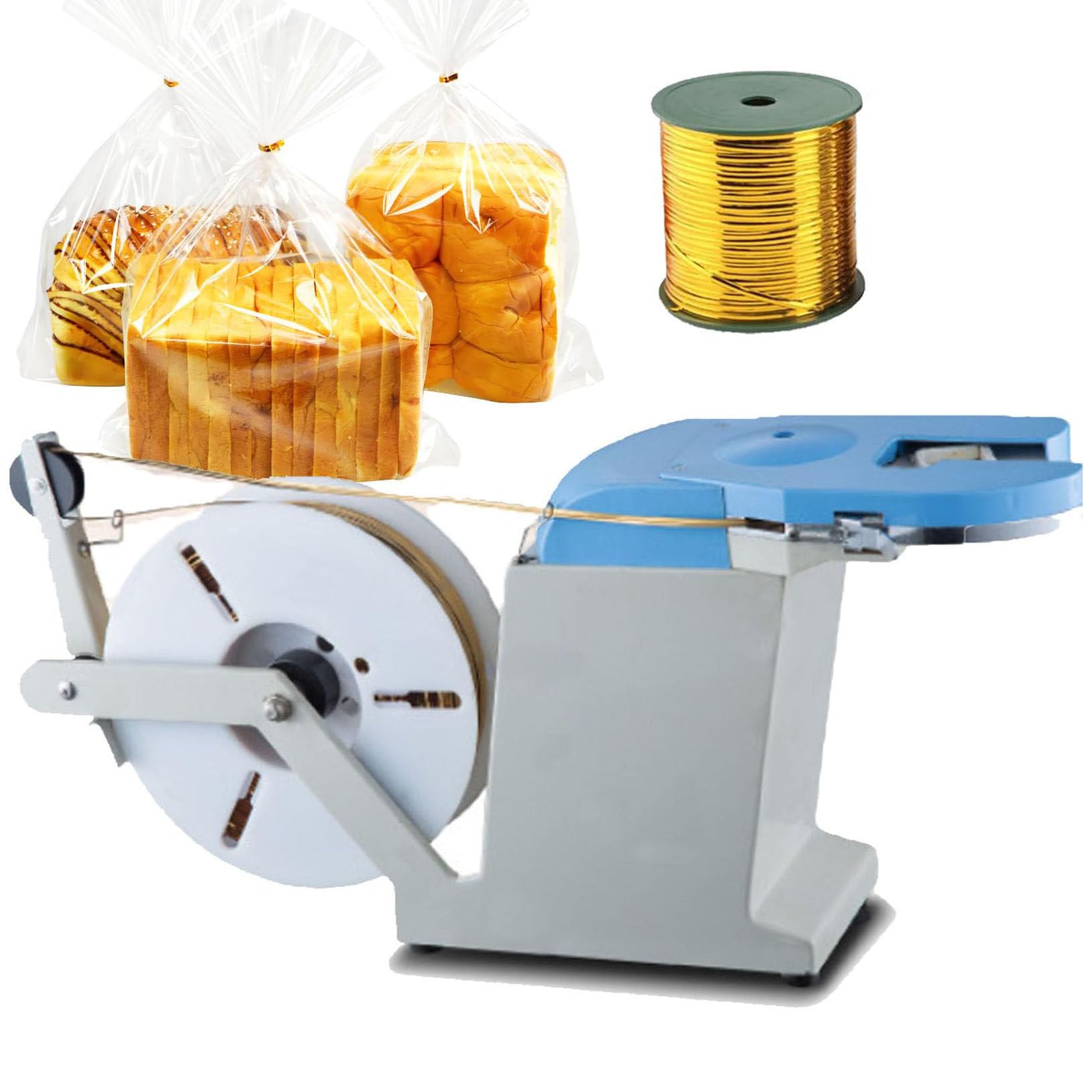 BOOZXCV Automatic Twist Tie Machine for Bread Bags, Sealing Bundling Tool, Diameter 0.1-1.2mm, for Bakery and Toys