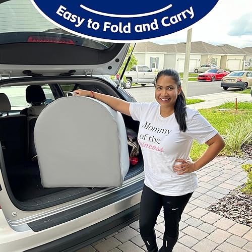 Miniatura 7 de RONBEI Cama de viaje para niños pequeños, portátil y ligera, camas de viaje para niños pequeños con funda extraíble y bolsa de transporte