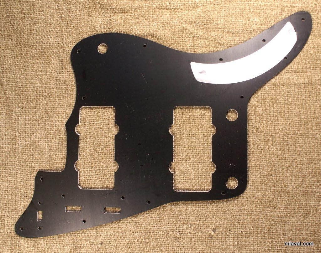 Custom 3 Ply Left Handed Guitar Pickguard For Jazzmaster, BLACK (C25)