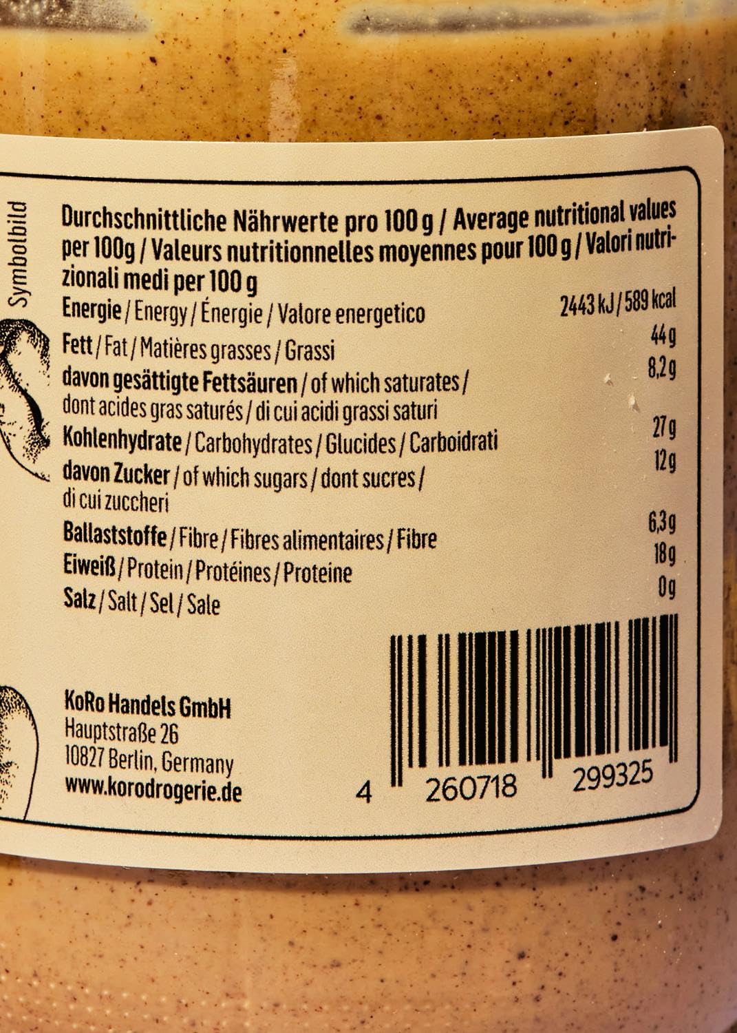 KoRo – Purée de cajou saveur banana bread 500 g – Mélange onctueux de noix de cajou et poudre de banane – Base vegan pour tartines et desserts – Alternative gourmande et originale