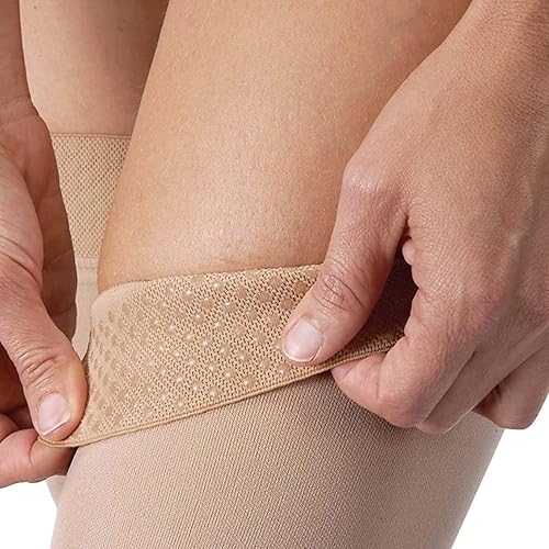 Miniatura 3 de JOBST Relief - Medias de compresión de 30-40 mmHg, banda de silicona alta hasta el muslo, punta abierta, calcetines de compresión para