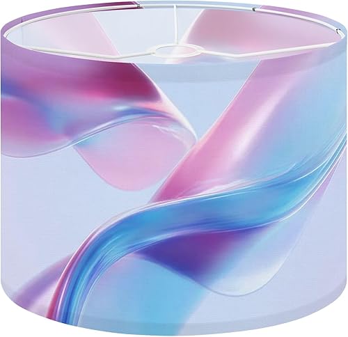 Miniatura 13 de Lamp Shades Set of 2 Bubble Holographic Neon Pearl Hail Glass Beads Pebbles Frost Drum lampshades for Floor Lamps Table Lamps Pendant Light 11"x8.9"