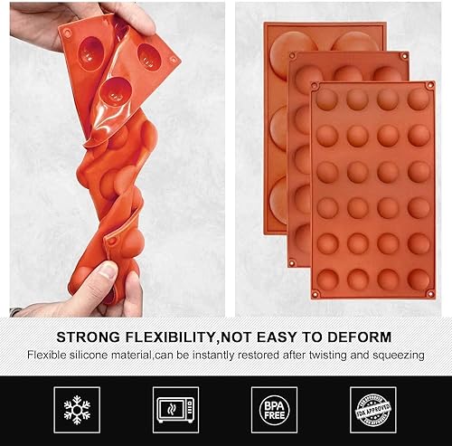 Miniatura 54 de Walfos Molde de silicona para letras y números de chocolate, molde antiadherente para chocolate, hecho de silicona de grado alimenticio, sin BPA, 2