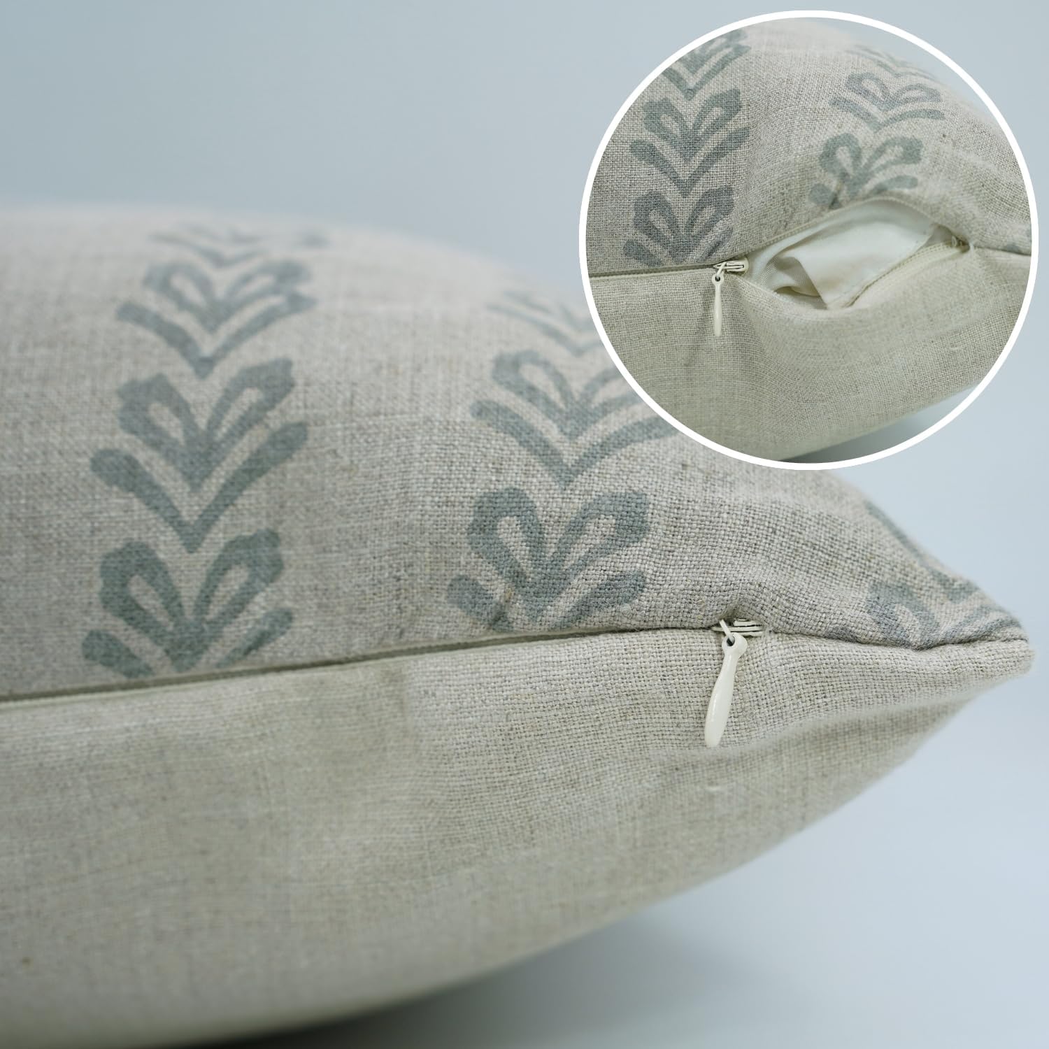 Gray Striped Pattern Pure Linen Rectangle Shape Bohemian 12X20 Inches Fall and Home Decorative Pillow Cover Perfect for Housewarming and Thanksgiving Gift, Couch or Bed, Tribal Arrow