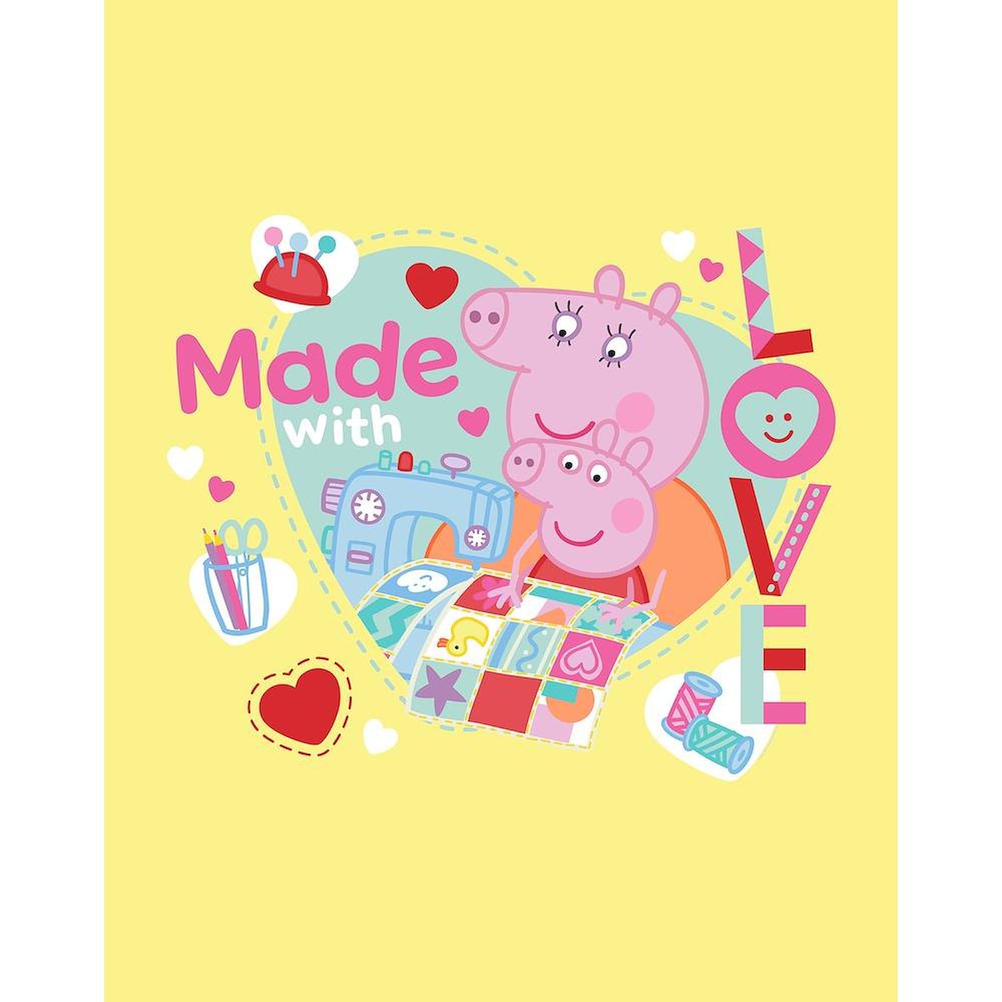 CafePress Peppa Pig: Made with Love Twin Duvet Cover, Printed Comforter Cover, Unique Bedding,