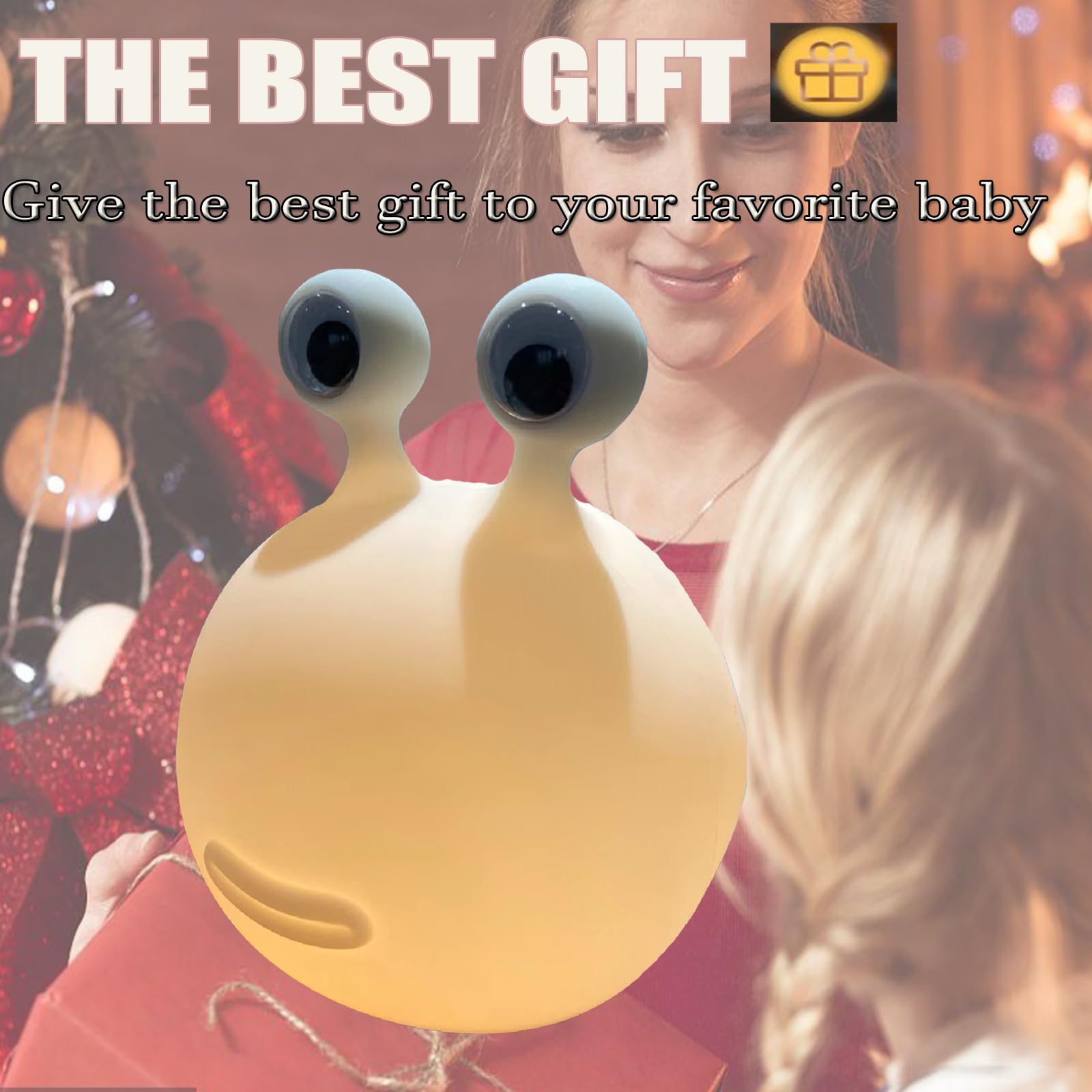 PTAEXCEL Luz nocturna de babosa, 1/2 pieza, luz LED portátil recargable por USB, lindas lámparas de animales con sensor temporizador lámpara táctil, luz nocturna de silicona para niños, regalo de