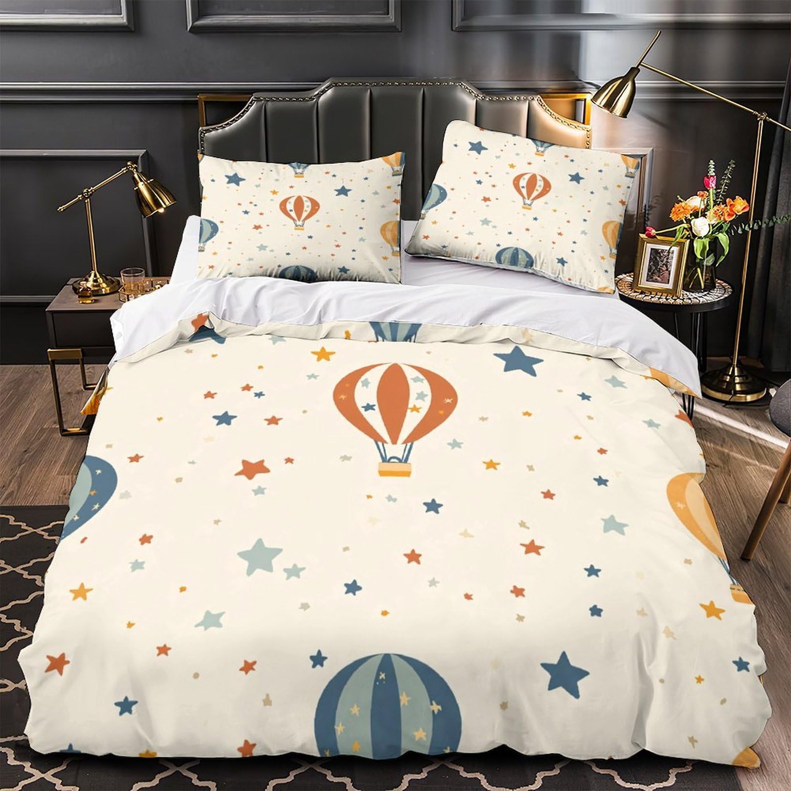 Housse de couette chevaux pour chambre d'enfant et adulte style nature sauvage