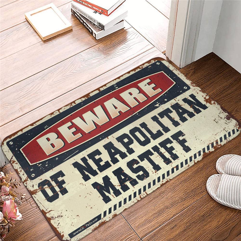 Tapis de bienvenue mâtin napolitain 65x90 cm antidérapant pour bar